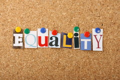 Stock Image - Equality Noticeboard