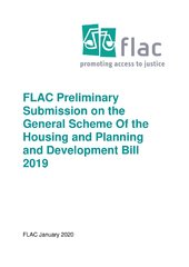 FLAC Preliminary Submission on the General Scheme Of the Housing and Planning and Development Bill 2019     