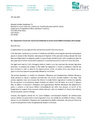 FLAC Letter to Minister Humphreys 