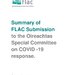 Summary of FLAC Submission to Covid19 Committee