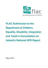 FLAC Submission to the Department of Children, Equality, Disability, Integration and Youth’s Consultation on Ireland’s National UPR Report