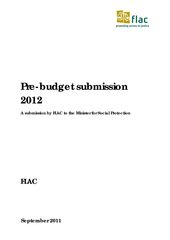 Pre-budget 2012 submission