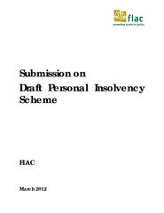 Draft Personal Insolvency Scheme 2012 submission
