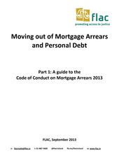 Publication cover - Moving out of Mortgage Arrears_Online October 2013