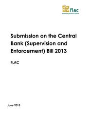 Submission: Central Bank (Supervision and Enforcement) Bill 2011