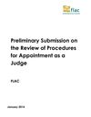 Publication cover - FLAC Submission on Judicial Appointments