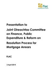 Presentation: Resolution Process for Mortgage Arrears