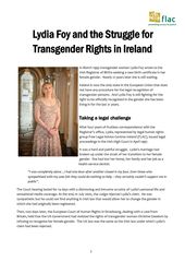 Flyer: Lydia Foy - Struggle for Transgender Rights...