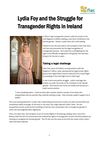 Publication cover - Flyer: Lydia Foy - Struggle for Transgender Rights in Ireland