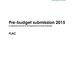 Publication cover - Pre Budget Submission 2015