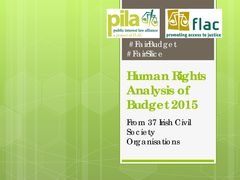 Presentation: Human Rights Analysis of Budget 2015...