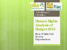 Publication cover - Presentation: Human Rights Analysis of Budget 2015 (PDF)