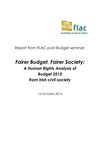 Publication cover - Report from post-budget event 19.10.14