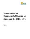 Publication cover - Submission: Mortgage Credit Directive