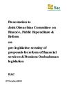 Publication cover - Presentation: Review of Pensions&Financial Services Ombudsman Heads of Bill 2016