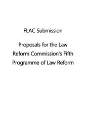 FLAC submission on the fifth programme of law reform