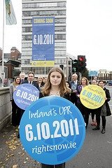 Sep 2011 - Volunteer w/ UPR banner, Liberty Hall