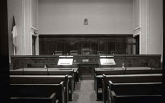 Generic Image - Inside Courtroom (Black & White)