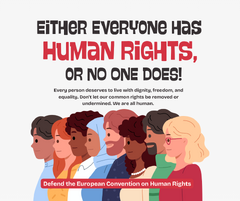 Either everyone has rights, or no one does! - Facebook Image