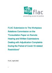 FLAC SUBMISSION TO WRC April 2020