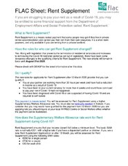 FLAC Sheet Rent Supplement 