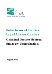 FLAC Submission on Criminal Justice System Strategy Consultation