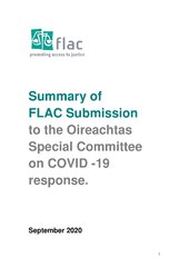 Summary of FLAC Submission to Covid19 Committee