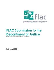FLAC Submission to the Family Justice Oversight Group
