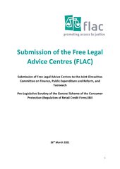 FLAC Submission on Retail Credit Firms Bill 2019 