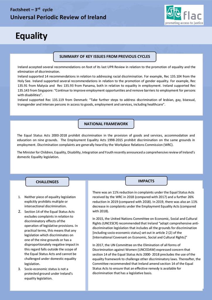 Equality Fact File Equality Act Fact Sheet – What is the Equality Act? – GGJH