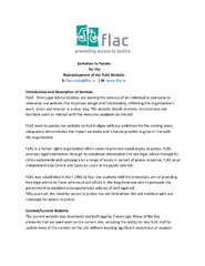 Tender for the Redevelopment of the FLAC Website