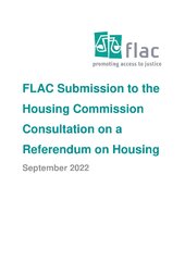 FLAC Submission to the Housing Commission Consultation on a Referendum on Housing 