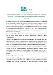 FLAC Supplemental Submission to the Inter-Departmental Referendums Committee: Ensuring Constitutional Protection for Non-Marital Families