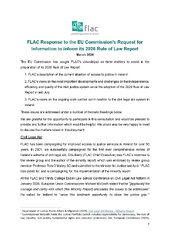 FLAC Response to the EU Commission’s Request for Information to inform its 2026 Rule of Law Report