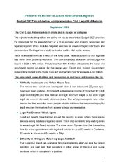 Budget 2027 must deliver comprehensive Civil Legal Aid Reform