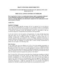 Submission on the revised Consumer Credit Directive - No 4