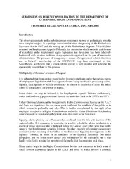 Submission on Forum Consolidation