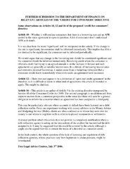 Submission on the revised Consumer Credit Directive - No 2