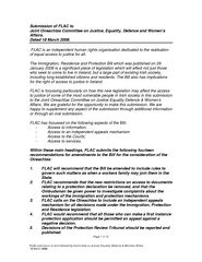 Publication cover - FLAC Submission IRP Bill 2008