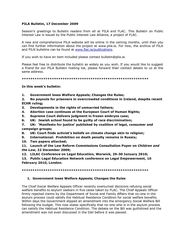 PILA Bulletin, 17 December 2009