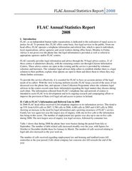 FLAC Annual Statistics Report 2008