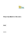 Publication cover - Respecting Rights in a Recession