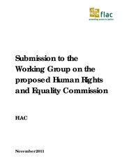 Submission on merger of IHRC and Equality Authority
