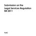 Publication cover - Legal Services Regulation Bill 2011 submission