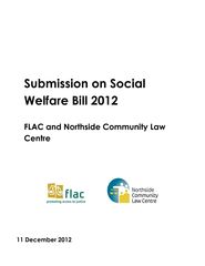Joint submission: Social Welfare Bill 2012