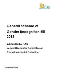 Submission: General Scheme of Gender Recognition Bill 2013