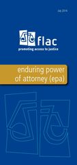 Legal info leaflet: Enduring Power of Attorney