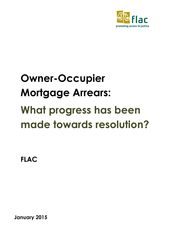 Publication cover - Paper: Owner Occupier Mortgage Arrears-Progress on Resolution