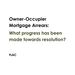 Publication cover - Paper: Owner Occupier Mortgage Arrears-Progress on Resolution