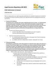 Submission: Legal Services Regulation Bill 2011